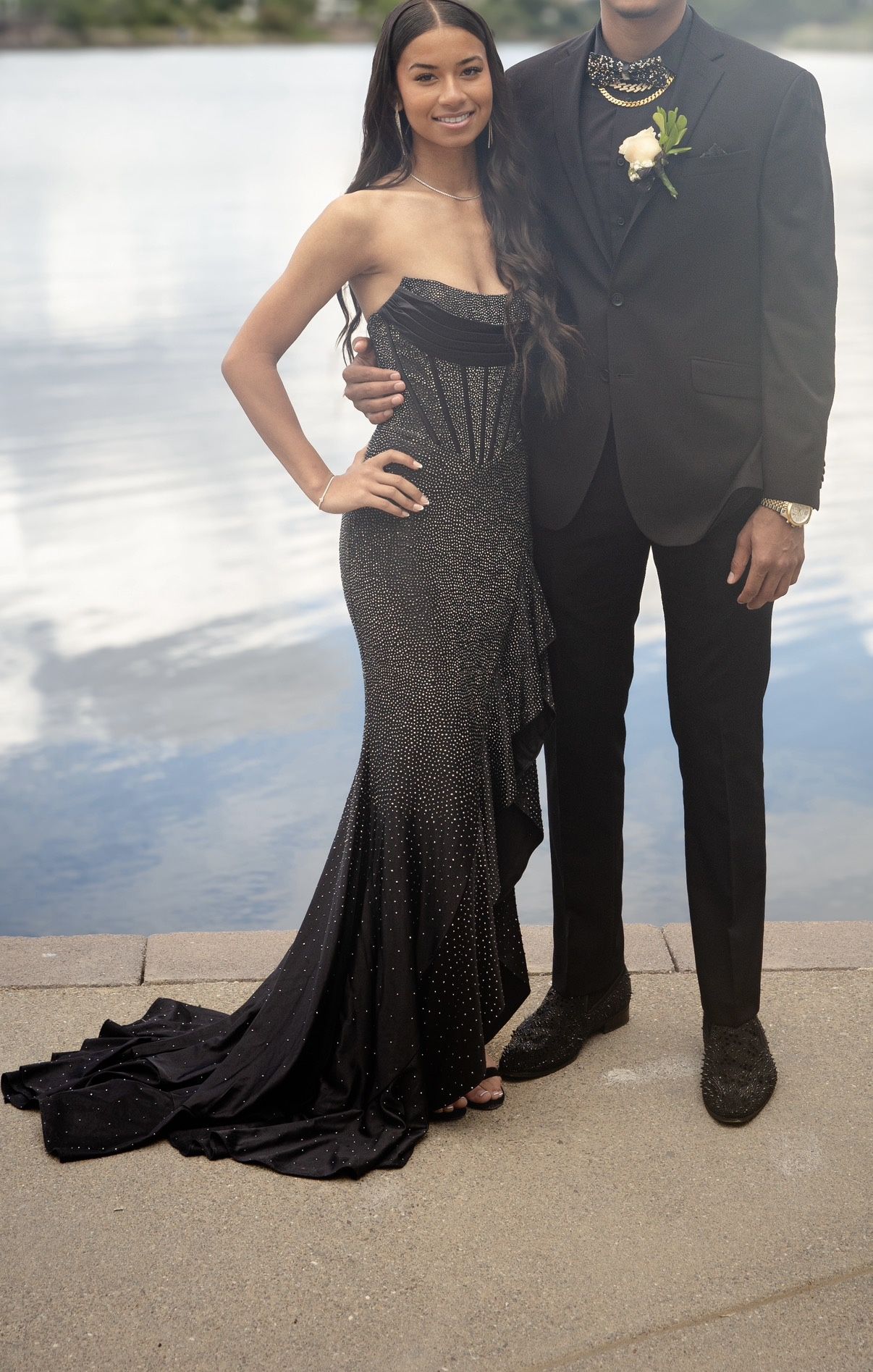 Sherri Hill Black Maxi Dress Style: 56992 - www.desnorhaar.be