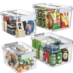 Plastic Storage Bins with Lids