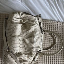 Coach Madison Sophia Gathered Leather Satchel Shoulder Bag ~ Ivory Cream