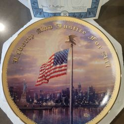 Thomas Kinkade Light of Freedom Bradford Exchange plate