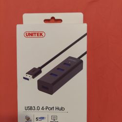 HUB 4x USB 3.0; BC1.2; BLACK; Y-3089 UNITEK