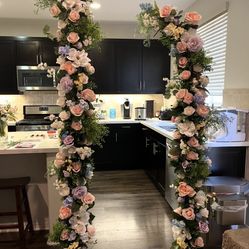 Wedding Arch With More Than $220 Flowers & Greens