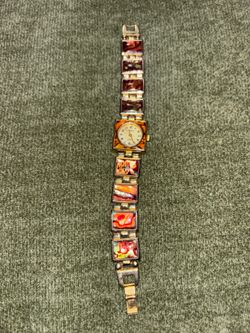 Brown abalone gold vintage watch