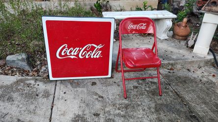 Coca Cola Metal Table Porcelain / sign