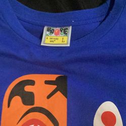 Orange And Blue Bape Shirt 