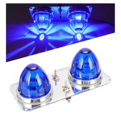 For Peterbilt 389, 379 Plastic Dome Light Plate with Blue LED Watermelon Light