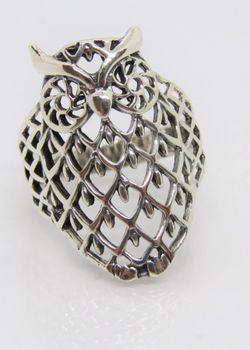 Silver owl Ring