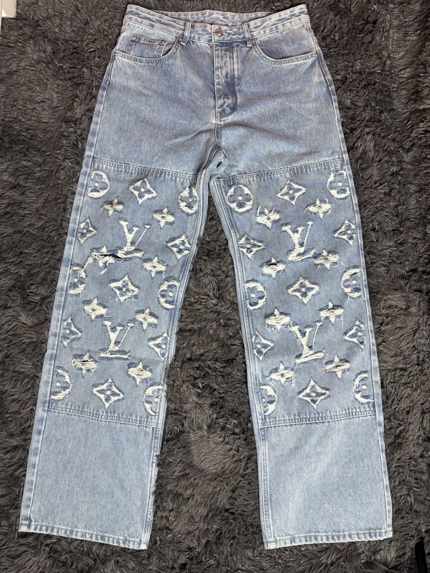 Pre Owned Excellent Louis Vuitton Denim Skate Jeans Size Men’s 34
