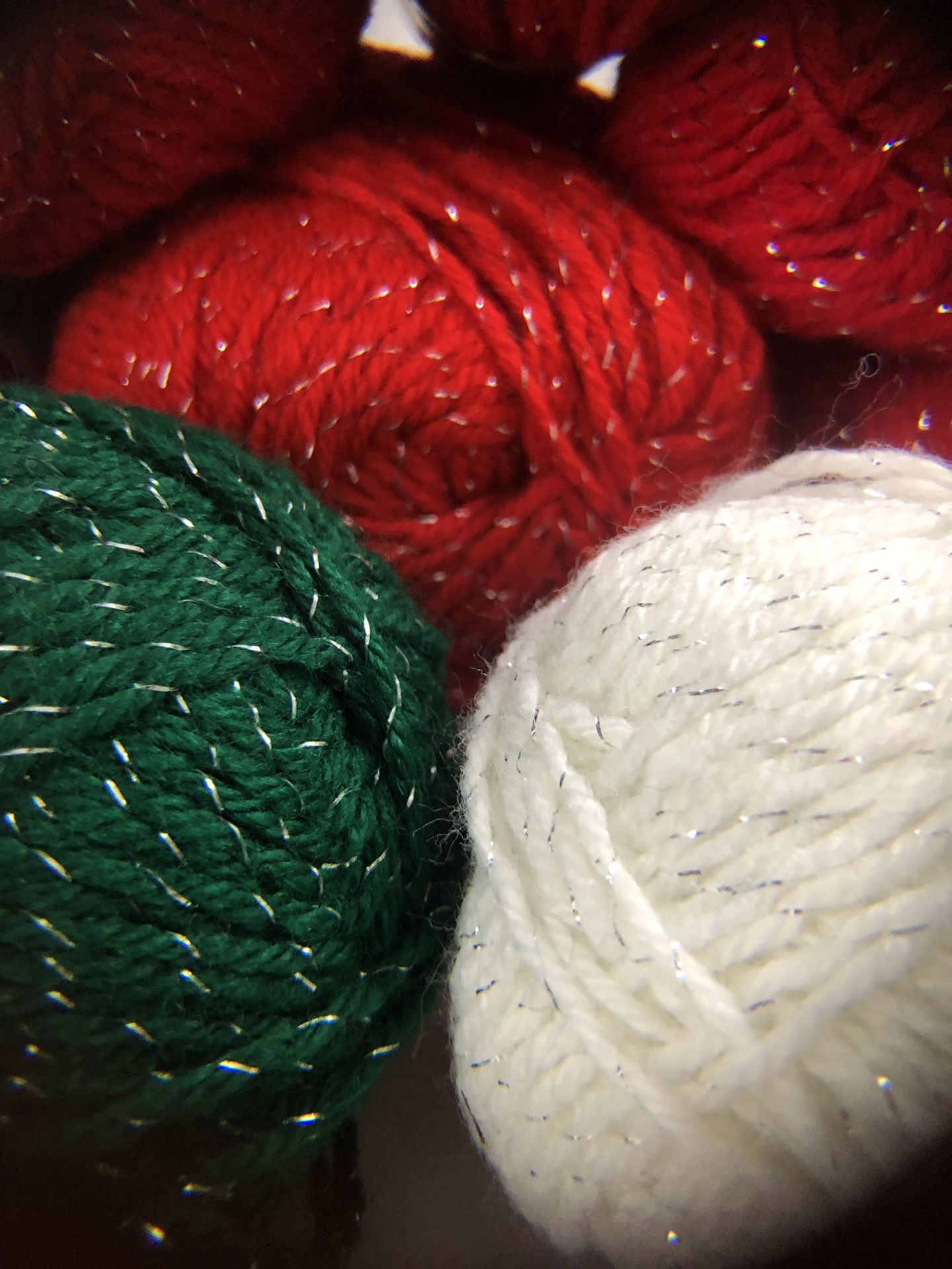 Lot of Caron Worsted Weight Acrylic 4ply Christmas Glitter