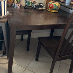 Solid Wood Dining Table 4 Chairs (Ashley Furniture) 