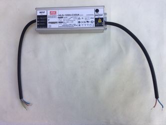 HLG-120H-C350A  I/P 90~305Vac O/P 215~430V 350mA 350mA LED Driver IP65, PFC, Metal Case High Output Voltage Range