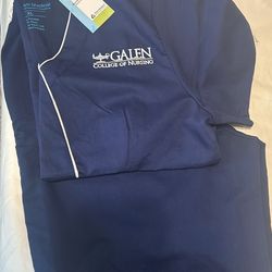 Navy Blue Galen College Of Nursing Scrubs 