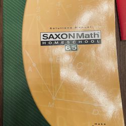 Saxon Math 6/5 Solutions Manual 