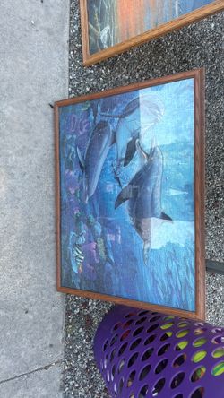 Dolphin puzzle and lighthouse puzzle picture $30 each