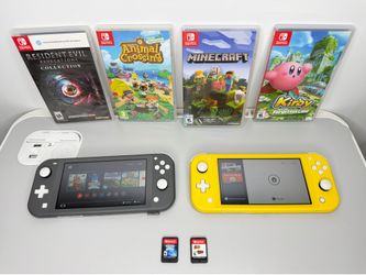 Nintendo Switch Lite Bundle – 2 Consoles + 5 Games + Pokémon Brilliant Diamond + 2 Chargers – Tested