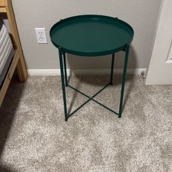 Green Metal Side Table 