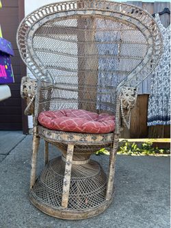 Vintage peacock chair