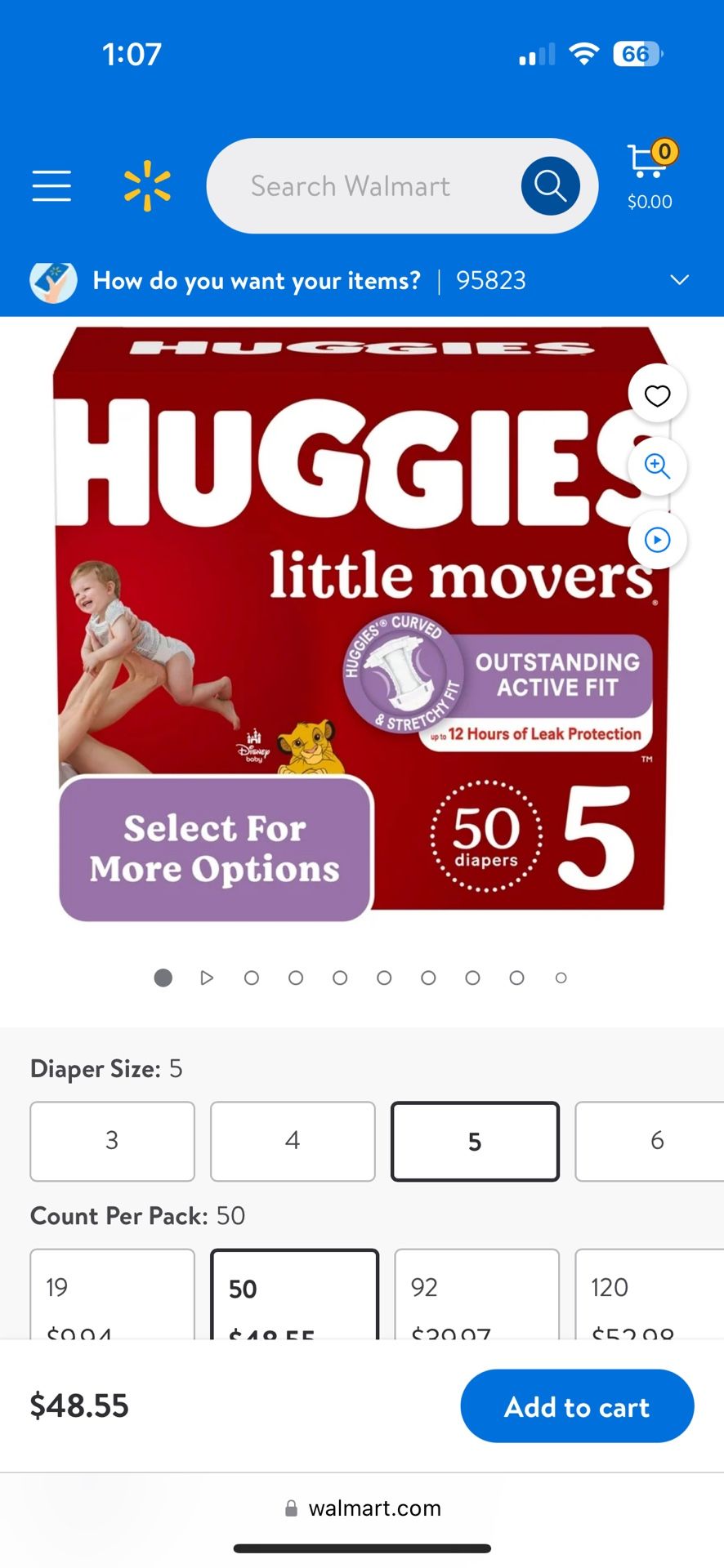 Huggies Little Movers Size 5 50ct