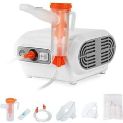Portable Compressor Nebuliser, Home Nebuliser Machine Personal Steam Atomizer for Kids and Adult, Jet Nebuliser Compressor with 1 Set Of Accessories