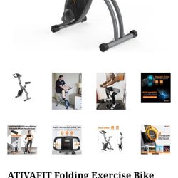 ATIVAFIT Indoor Foldable Exercise Bike 
