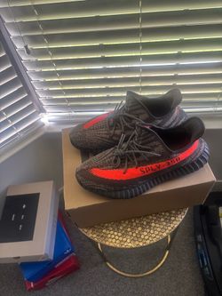 Gray and orange Yeezy size 12