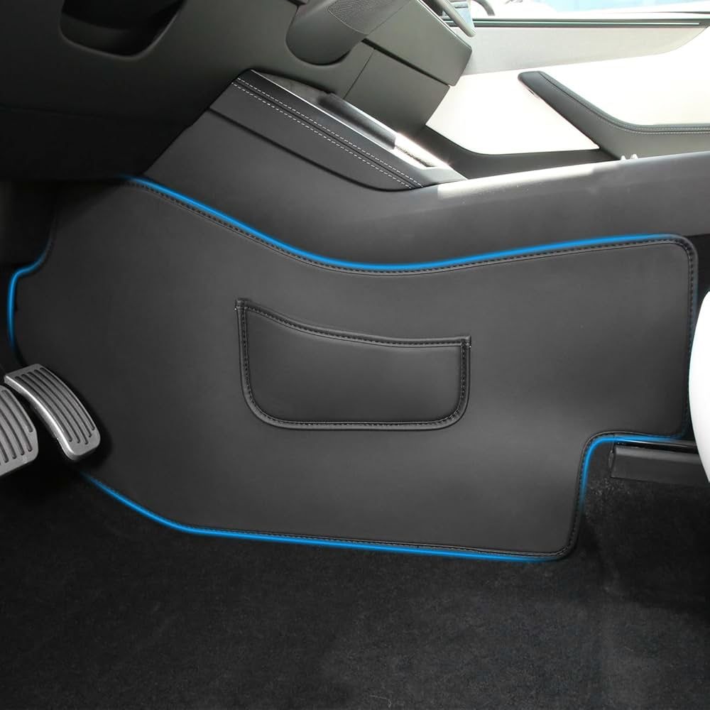 Seat Side Anti Kick Pads for Tesla Model Y Juniper 2025 Interior Guard Floor Mat Water Resistant & Dirt Center Console Protector Cover for New Model Y