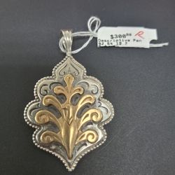 Retired James Avery Peacock Pendant In Bronze