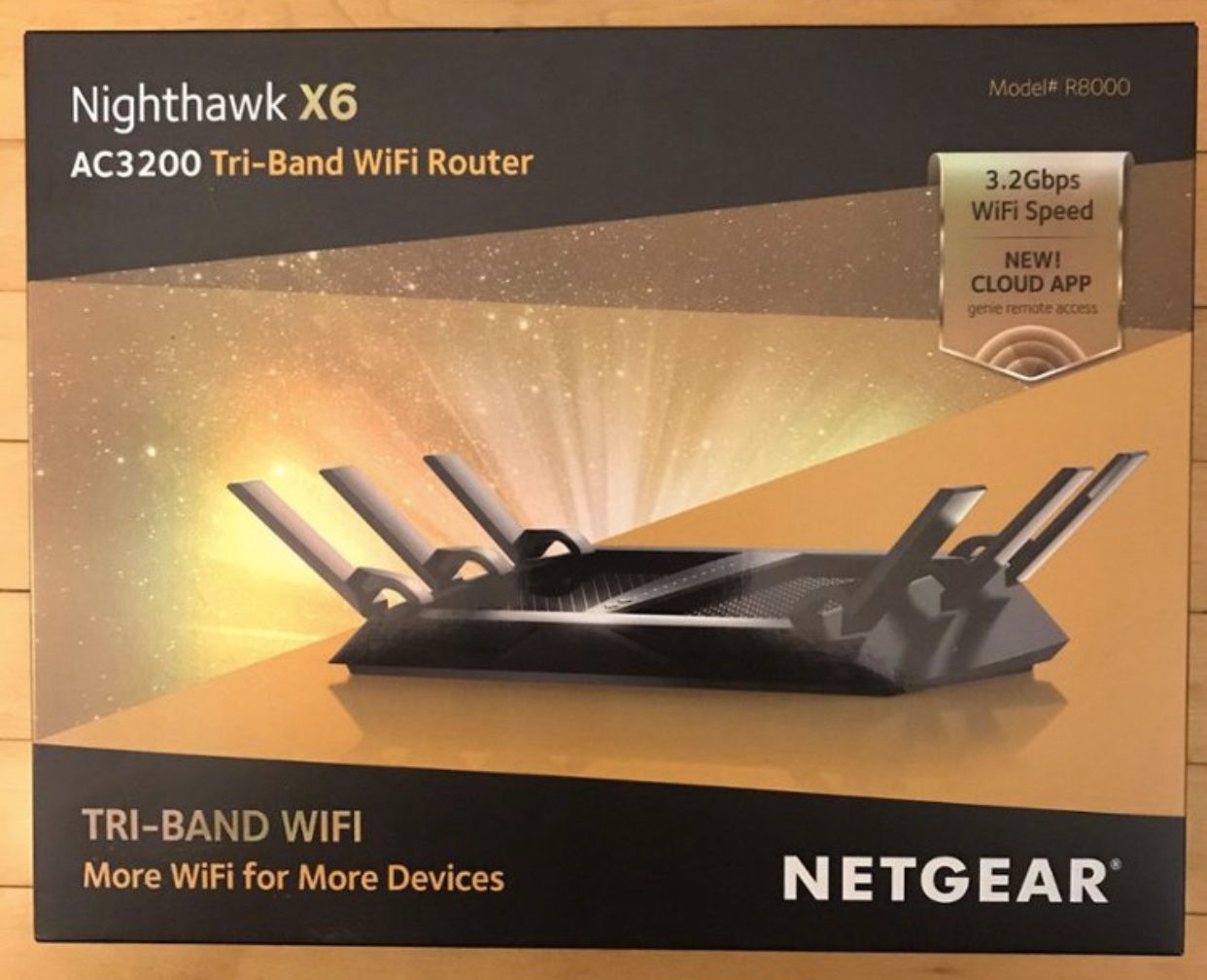 Nighthawk X6 AC3200 Tri-Band WiFi Router by Netgear