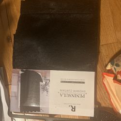 New black color shower curtain