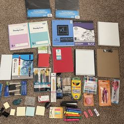 Art, School, Office Supplies - Water Color Paints, Notebooks, Etc