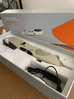 Electronic Acupuncture Pen Pain Relief Therapy Meridian Pen Find Acupoints Automatically with 3 Massage Heads Rechargeable