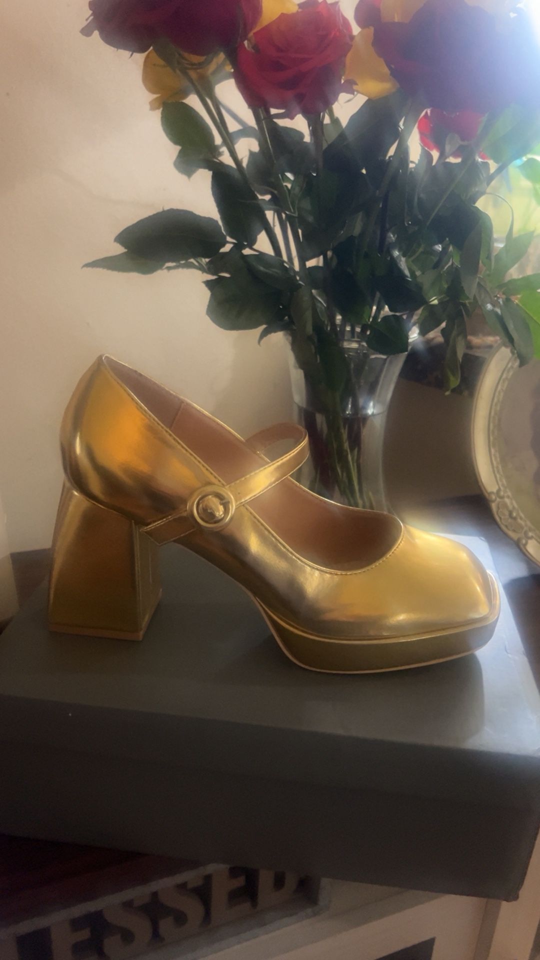 Gold New Platform Heels