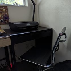 Small IKEA Desk And Lamp 