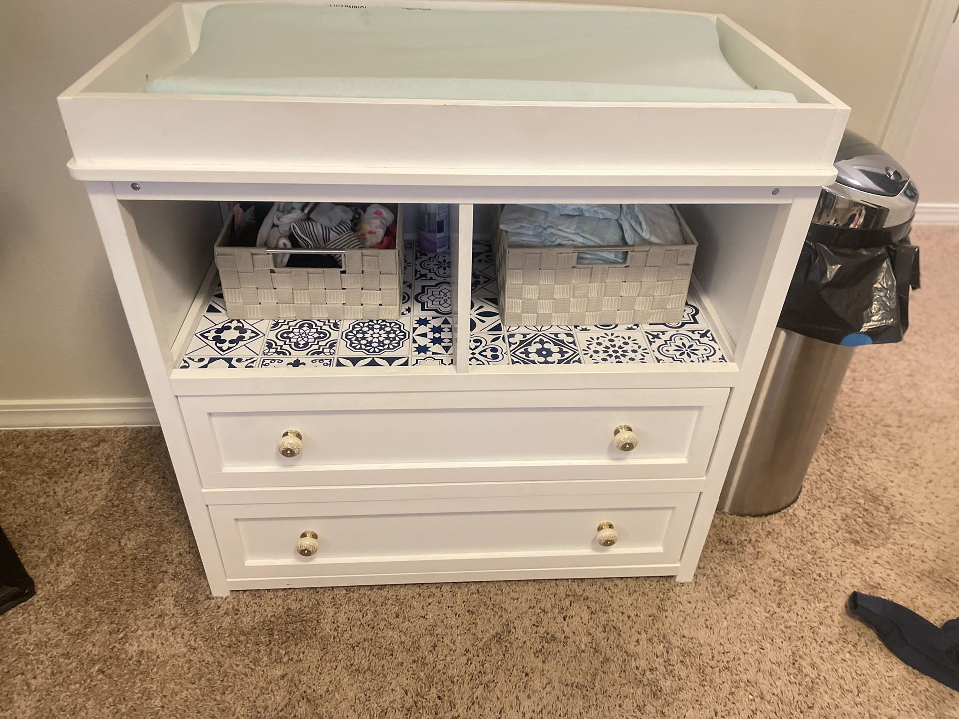 Excellent  Condition Changing Table With Mattress Top