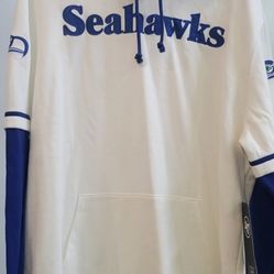 Seattle Seahawks Sweater White & Navy Blue