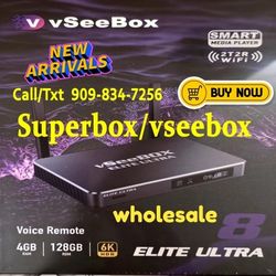 SUPERBOX SUPER BOX  S6 ULTRA VSEEBOX ELITE ULTRA WHOLESALE TO THE PUBLIC NEW ARRIVAL 2025 !!!