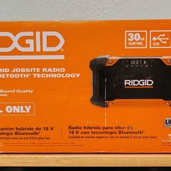 Ridgid 18v Hybrid Jobsite Radio with Bluetooth...$90....Firm On Price... Brand New... Pickup Only...