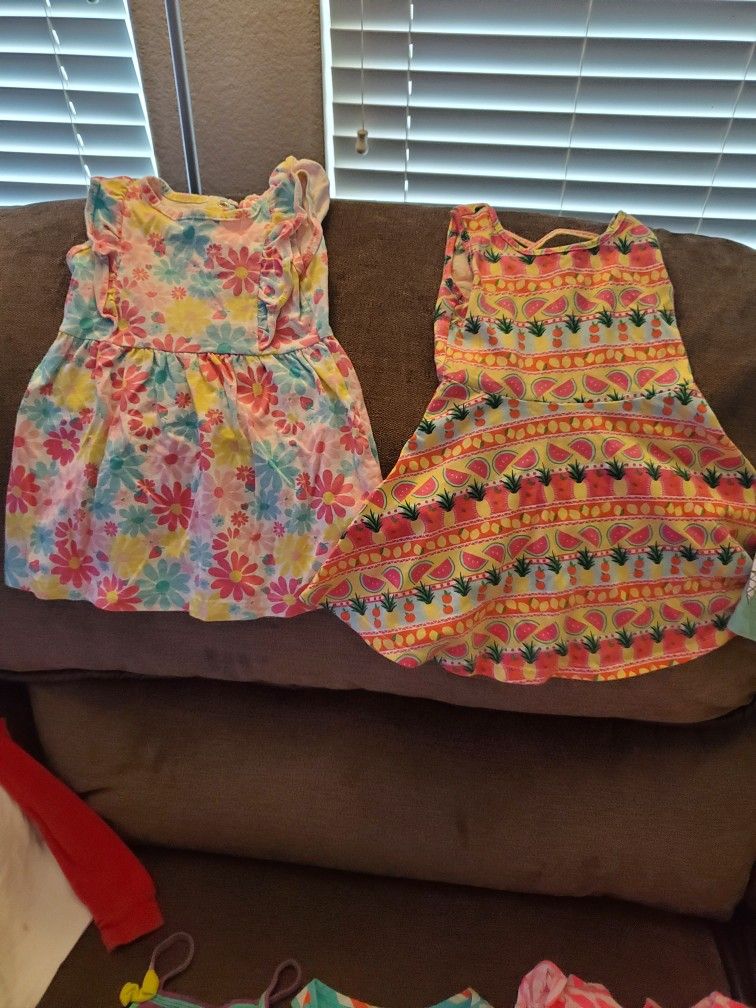 50 PIECES GIRL'S 18 MONTH - 2T CLOTHES