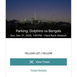 Yellow Parking Pass 12/21 $30