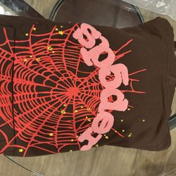 Brown Sp5der Hoodie 