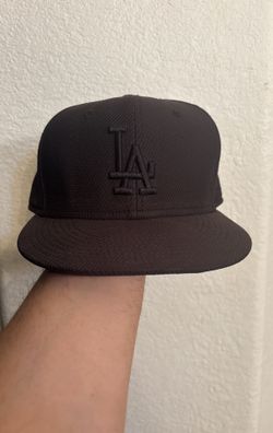 Black Fitted LA Hat