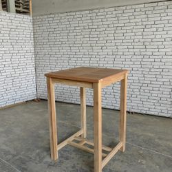 New 27” Square Teak Outdoor Bar table