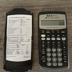 Texas Instruments BA II Plus Financial Calculator, Black Medium