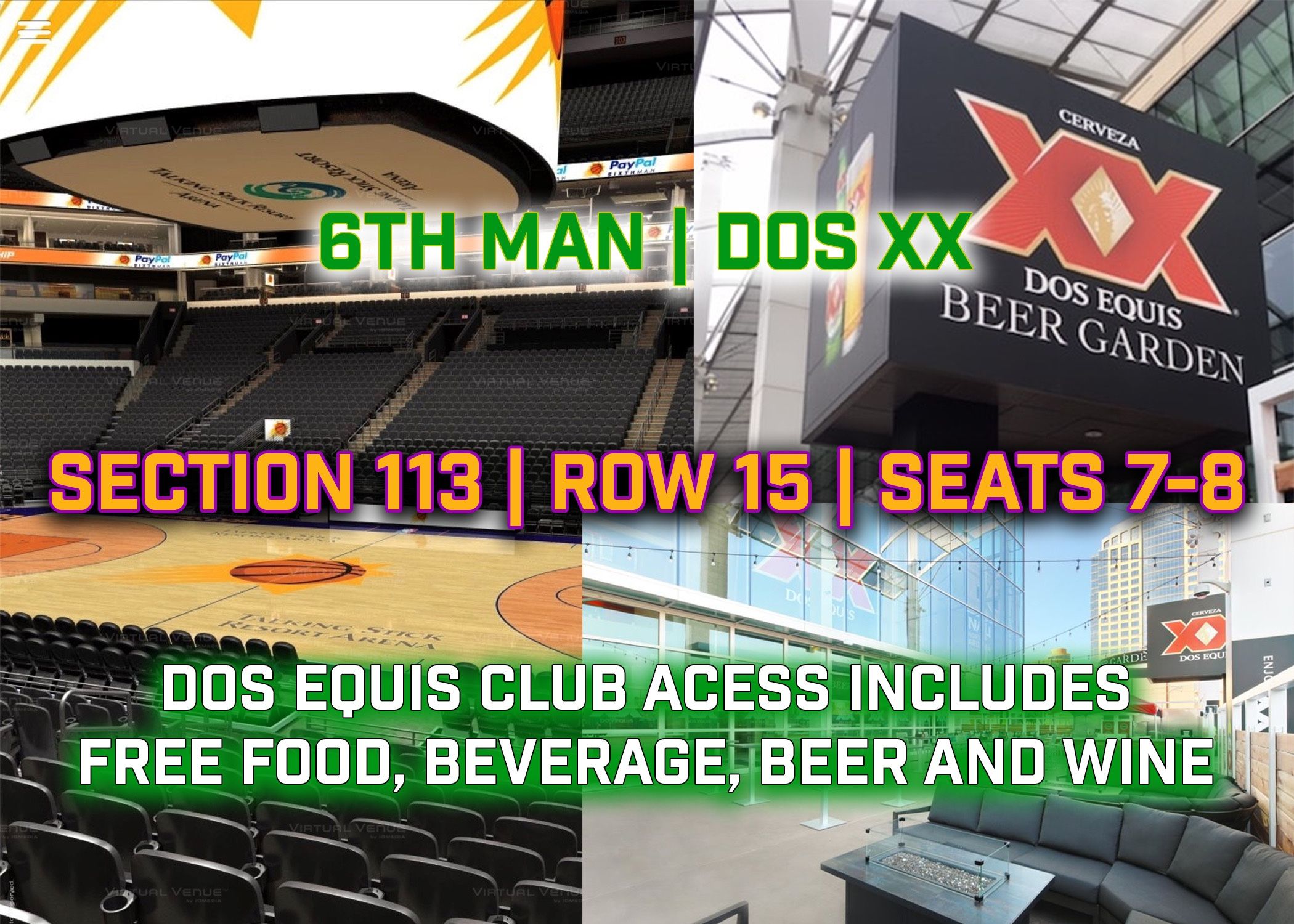 Suns And Kings 2 Club Lower Level  Tickets 10/27
