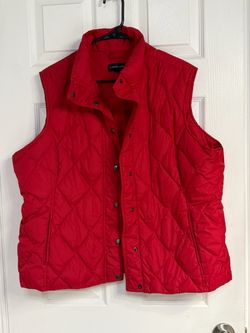 Lands' End Red Quilted Vest