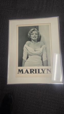Framed Marilyn Monroe Black and White Print