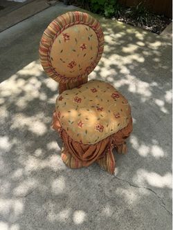 bodoir chair fancy silk fabric and trim