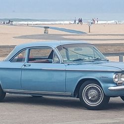 1963 Corvair Coupe In Silver Blue 