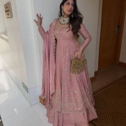 Indian Pakistani Tradition Designer Shalwar Kameez Embroidery 