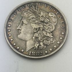 1882 Morgan Silver Dollar  Silver Coin